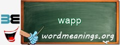 WordMeaning blackboard for wapp